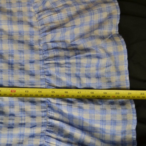 TANK TOP Y2K Plaid 100%cotton Vintage ruffle - Picture 8 of 10